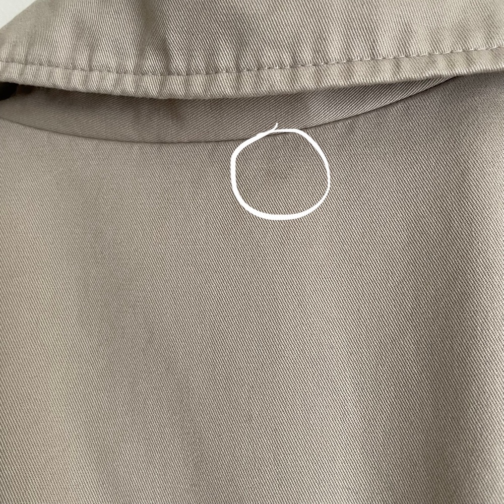 Old Navy Cotton Classic Double Breasted Trench Coat Khaki - Picture 7 of 10